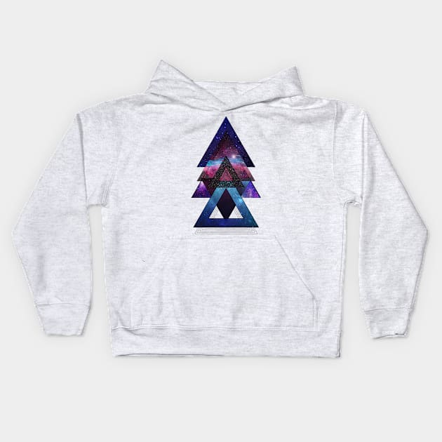 Triangle Universe Space Kids Hoodie by jumpingmaster